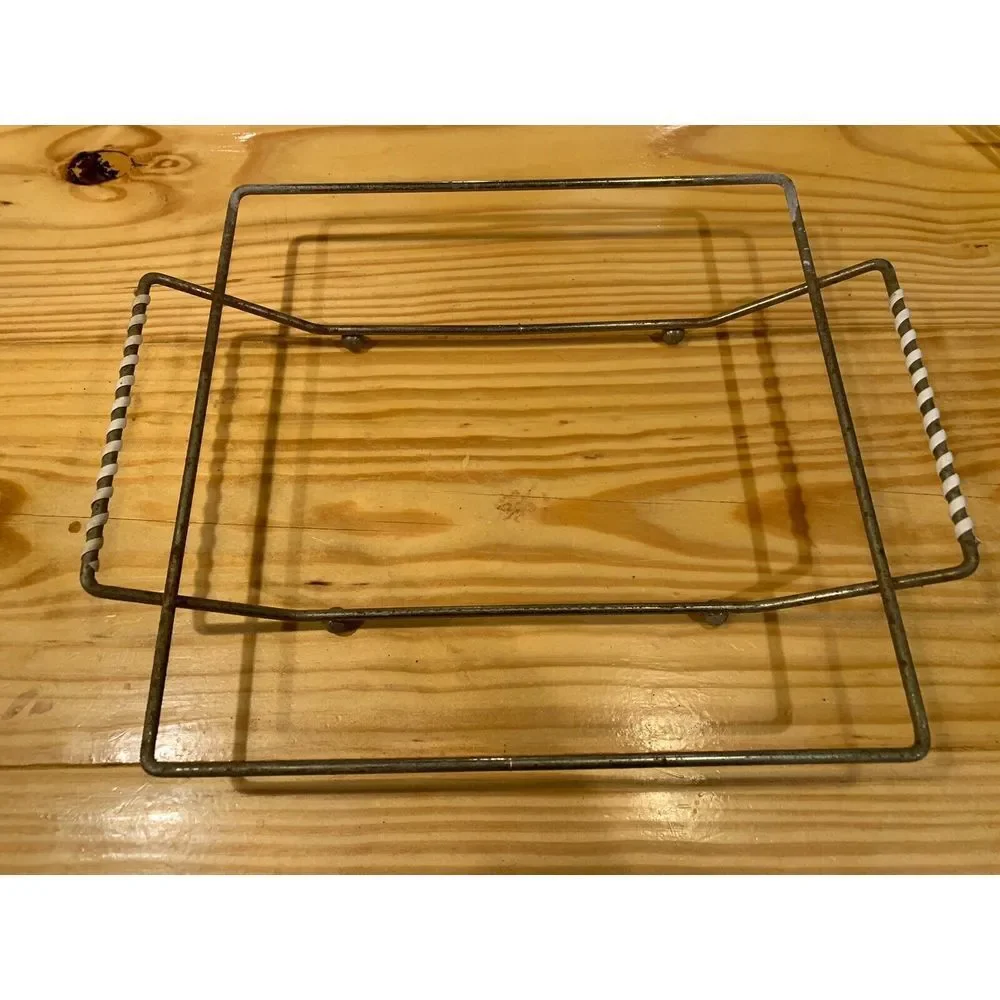 Vintage MCM Rojack Serving Square‎ Glass Gold Leaf 9